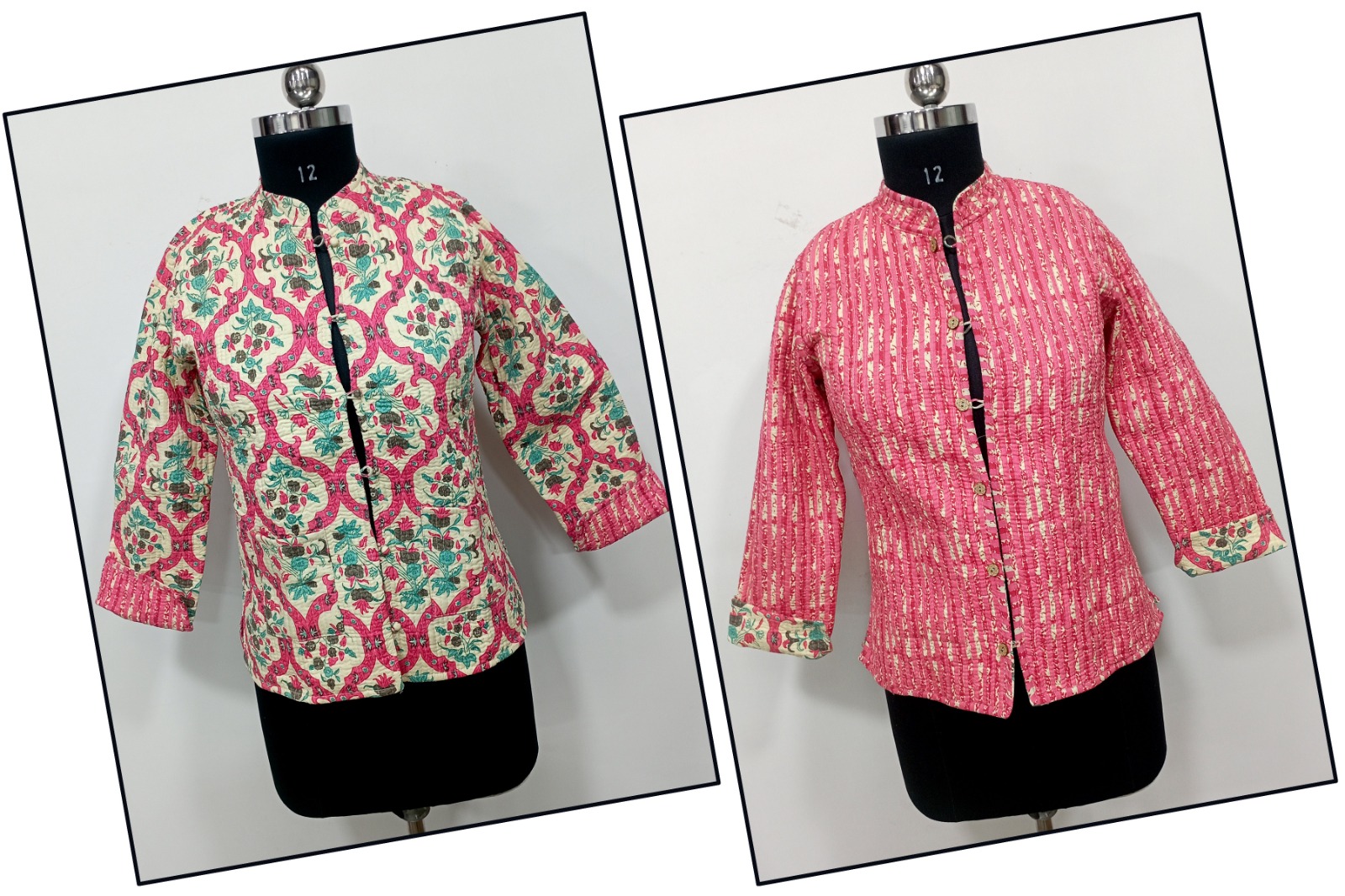 ndian Cotton Block Print Jacket